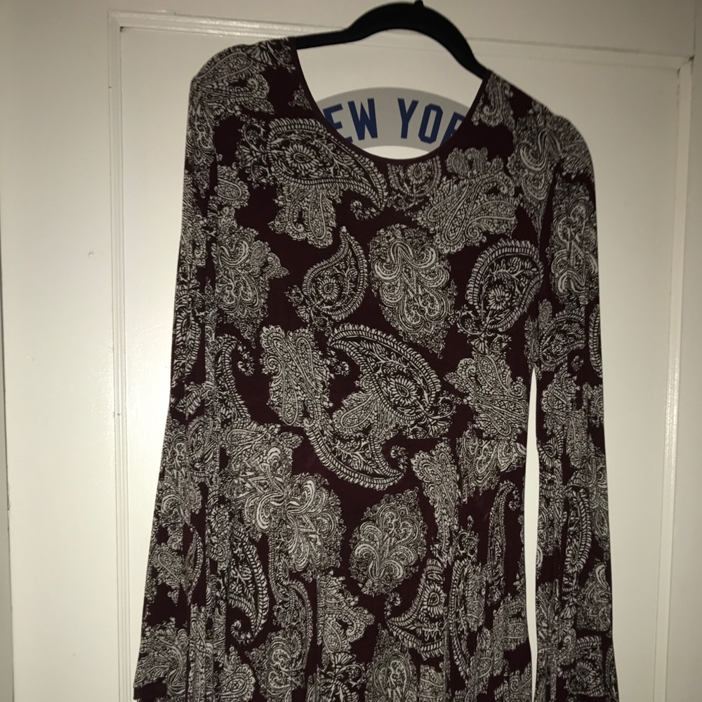 Boho Mixed Print Mini Dress